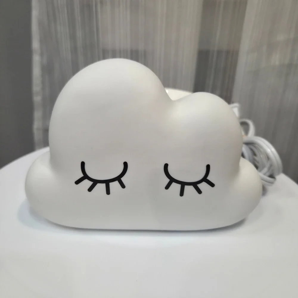 Scentsy Head in the Cloud Wax Warmer White Ceramic Eyelash Element Warmer Tested